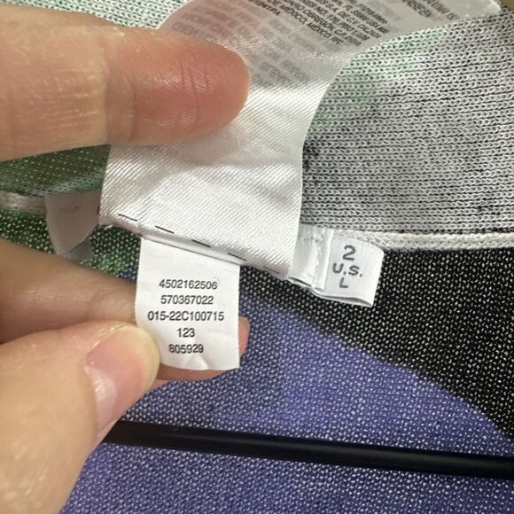 Chicos Summer Romance Tropical Midi Cardigan Womens L Colorful Open Beach - Picture 7 of 7